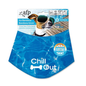 ALL FOR PAWS Chill Out Dog Ice Bandana, Instant Cooling Pet Bandana, Breathable Scarf Dog Cat Ice Collar for Summer, Medium