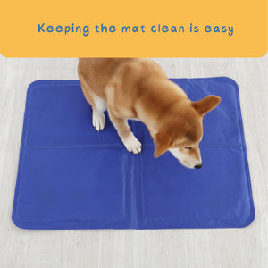 Paw Paws Self Cooling Dog Mat, Non-Toxic Summer Rectangular Cool Gel Pet Pad, Suitable for Crates, Kennels and Bed Large 50x65cm