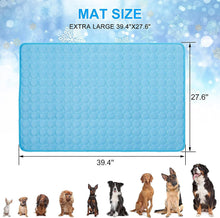 Dog Cooling Mat, Extra Large Pet Cooling Pads for Dogs, Summer Cooling Bed for Cats, Portable Pet Cooling Cushion for Home or Outdoor(Blue,XL)