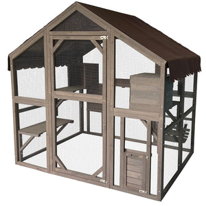 Flyline Walk in Catio Cat Enclosure Cage Half Size 140x188cm