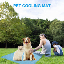 Dog Cooling Mat, Extra Large Pet Cooling Pads for Dogs, Summer Cooling Bed for Cats, Portable Pet Cooling Cushion for Home or Outdoor(Blue,XL)