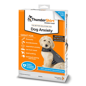 Thundershirts HGL-T01 Dog Calming and Anxiety Jacket, Large 24"-32", Heather Grey, Large 24"-32"